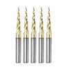 #option_46282-5, 5-Pack 5.4 Deg Tapered Angle Ball Tip 1/16 Dia x 1/32 Radius x 1 x 1/4 Shank x 3 Inch Long x 4 Flute Up-Cut Spiral