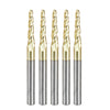 #option_46286-5, 5-Pack 3.6 Deg Tapered Angle Ball Tip 1/8 Dia x 1/16 Radius x 1 x 1/4 Shank x 3 Inch Long x 3 Flute Up-Cut Spiral