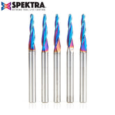 #option_46286-K-5 5-Pack 3.6 Deg Tapered Angle Ball Tip 1/8 Dia x 1/16 Radius x 1 x 1/4 Shank x 3 Inch Long x 3 Flute