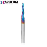 #option_46286-K 3.6 Deg Tapered Angle Ball Tip 1/8 Dia x 1/16 Radius x 1 x 1/4 Shank x 3 Inch Long x 3 Flute