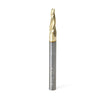 #option_46287 5 Deg Tapered Angle Ball Tip 1/8 Dia x 1/16 Radius x 3/4 x 1/4 Shank x 3 Inch Long x 3 Flute Up-Cut Spiral