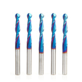 #option_ 46294-K-5 5-Pack 0.10 Deg Straight Angle Ball Tip 1/4 Dia x 1/8 Radius x 1-1/2 x 1/4 Shank x 3 Inch Long x 2 Flute Solid Carbide