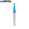 #option_46424-K - 3/32 Radius x 3/16 Dia x 1/2 x 1/4 Shank x 2-1/2 Inch Long x 2 Flute