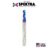 #option_46522-K - Up-Cut 3 Flute 1/8 Radius 1/4 Dia x 3/4 x 1/4 Shank