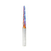 #option_46588-K CNC SC 2.5 Deg Tapered Angle Ball Nose x 1/8 D x 1/16 R x 1-1/2 CH x 1/4 SHK x 3 Inch Long