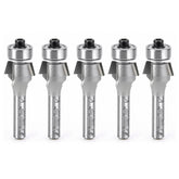 #option_47200-5 5 Pack - Bevel Laminate Trim 15 Deg x 5/8 Dia x 1/4 x 1/4 Inch Shank w Ball Bearing