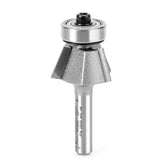 #option_47300 - Bevel Laminate Trim 22 Deg x 15/16 Dia x 7/16 x 1/4 Inch Shank w Ball Bearing 3-Flute