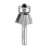#option_47300 - Bevel Laminate Trim 22 Deg x 15/16 Dia x 7/16 x 1/4 Inch Shank w Ball Bearing 3-Flute