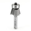 #option_47301 - Bevel Laminate Trim 15 Deg x 51/64 Dia x 7/16 x 1/4 Inch Shank w Ball Bearing 3-Flute