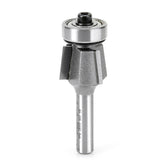 #option_47302 - Bevel Laminate Trim 7 Deg x 3/4 Dia x 7/16 x 1/4 Inch Shank w Ball Bearing 3-Flute
