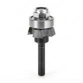 #option_47404 - 4 Wing Single Bevel Trim Cutter Assembly 15 Deg x 1 Inch Dia x 1/4 x 1/4 Shank
