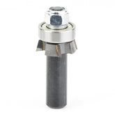 #option_47406 - 4 Wing Single Bevel Trim Cutter Assembly 15 Deg x 1 Inch Dia x 1/4 x 1/2 Shank