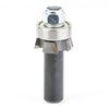 #option_47406 - 4 Wing Single Bevel Trim Cutter Assembly 15 Deg x 1 Inch Dia x 1/4 x 1/2 Shank
