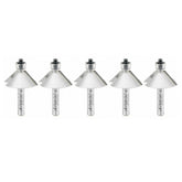 #option_49400-5 5 Pack Chamfer 45 Deg x 1-1/4 Dia x 1/2 x 1/4 Inch Shank