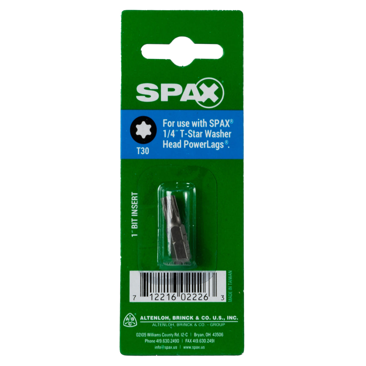 SPAX T-30 1" Bit