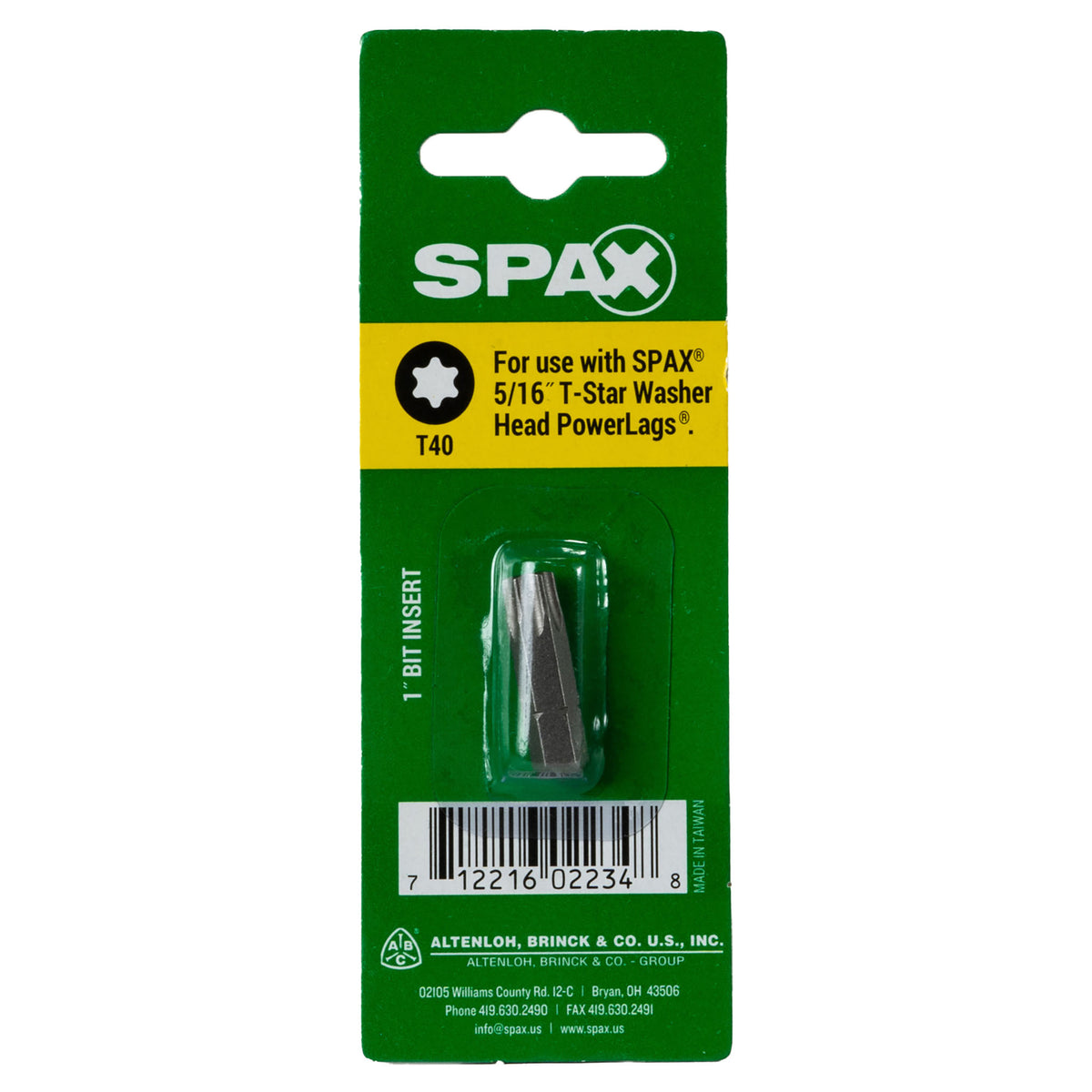 SPAX T-40 1" Bit