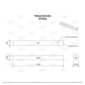 Tread Return 5026SQ - Squared Edges