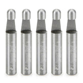 #option_51202-5 5 Pack - Bevel Trim 7 Deg x 1/4 Dia x 1/4 x 1/4 Inch Shank 1-Flute