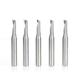 #option_51417-5 5 Pack Single Flute, 3/16 Dia x 5/8 x 1/4 Shank x 2 Inch Long Up-Cut