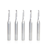 #option_51446-5 5-Pack Single Flute, 1/8 Dia x 3/4 x 1/4 Shank x 2-1/2 Inch Long Up-Cut