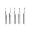 #option_51454-5 5-Pack - 'O' Single Flute, 1/8 Dia x 1/2 x 1/4 Shank x 2 Inch Long Up-Cut