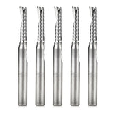 #option_51456-5 5-Pack - 'O' Single Flute, 3/16 Dia x 7/8 x 1/4 Shank x 2-1/2 Inch Long Up-Cuts
