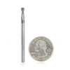 #option_51461 - 2-Flute x 1/8 Dia x 1/4 x 1/8 Shank x 2 Inch Long Up-Cut Router Bit / 45º Corner Chamfer