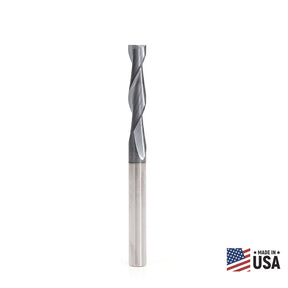 Amana Tool Solid Carbide Spiral CNC Router Bits / End Mills for Steel & Stainless Steel