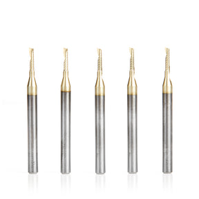 Amana Tool Solid Carbide Aluminum Spiral 'O' Flute CNC Zirconium Nitride (ZrN) Coated Router Bits