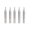 #option_51474-5 5-Pack - 'O' Single Flute, 1/8 Dia x 1/4 x 1/4 Shank x 2 Inch Long Up-Cut