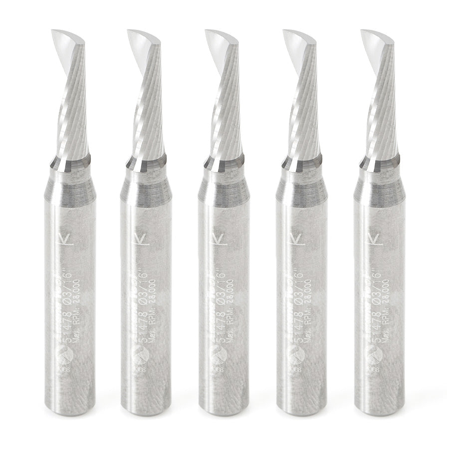 Amana Tool Solid Carbide Aluminum Spiral 'O' Flute CNC Router Bits