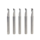 #option_51480-5 5-Pack - 'O' Single Flute, 1/4 Dia x 3/4 x 1/4 Shank x 2-1/2 Inch Long Up-Cut