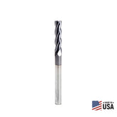 #option_51606 - 4-Flute x 1/4 Dia x 1-1/8 x 1/4 Shank x 3 Inch Long Up-Cut Router Bit / 45º Corner Chamfer