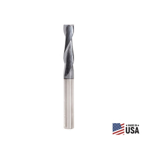 Amana Tool Solid Carbide Spiral CNC Router Bits / End Mills for Steel & Stainless Steel