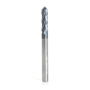 Amana Tool High Performance CNC Solid Carbide 90 Degree 'V' Spiral Drills / End Mills / Router Bits for Steel & Stainless Steel