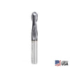 #option_51913 - 2-Flute x 3/16 Radius x 3/8 Dia x 1-1/8 x 3/8 Shank x 3 Inch Long Up-Cut 