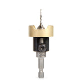 #option_55151 - 82 Deg Countersink w w Tapered Drill and Adj Depth Stop w No-Thrust Ball Bearing, 3/8 Dia x 1/8 Drill Dia x 1/4 Inch Quick Release Hex Shank