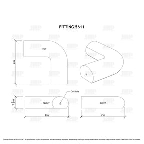 Fitting 5611 - Level Quarter Turn 90º