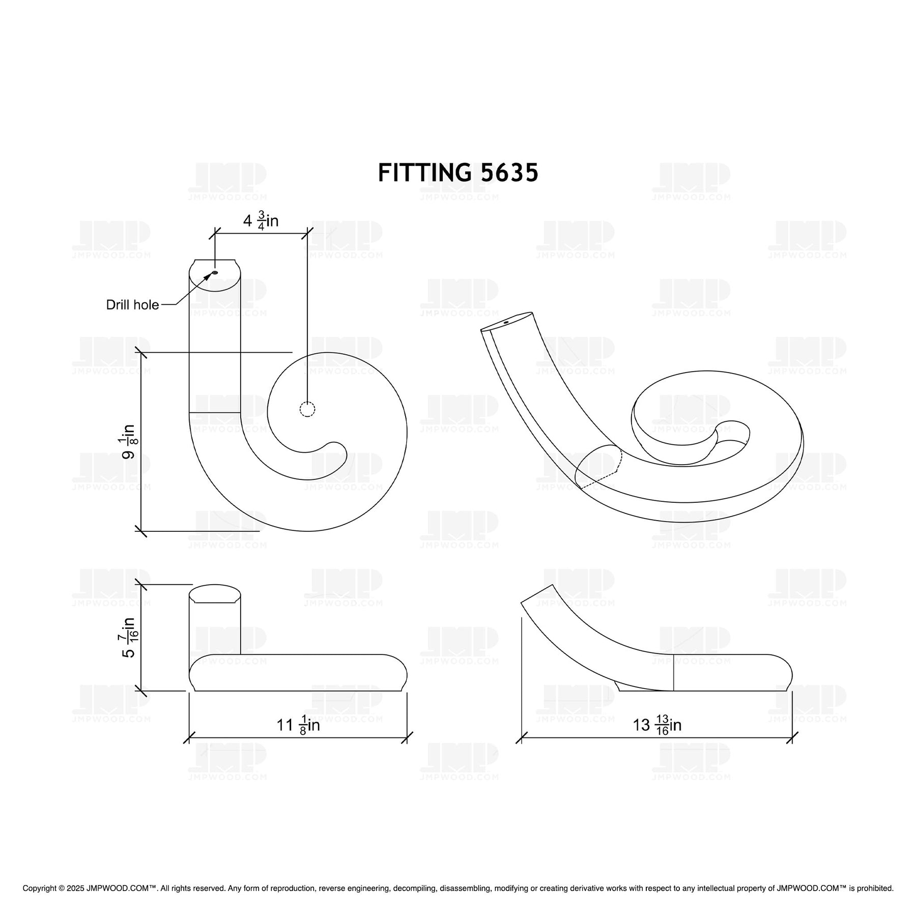 Fitting 5635 - Volute (Right Hand)