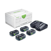 Festool Energy Set SYS 18V 4xTBX4/TCL6DUO