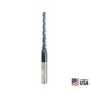 #option_59444 - 3-Flute x 1 Deg x 1/16 Radius 1/8 Dia x 1-1/2 x 1/4 Shank x 3 Inch Long Up-Cut Router Bit