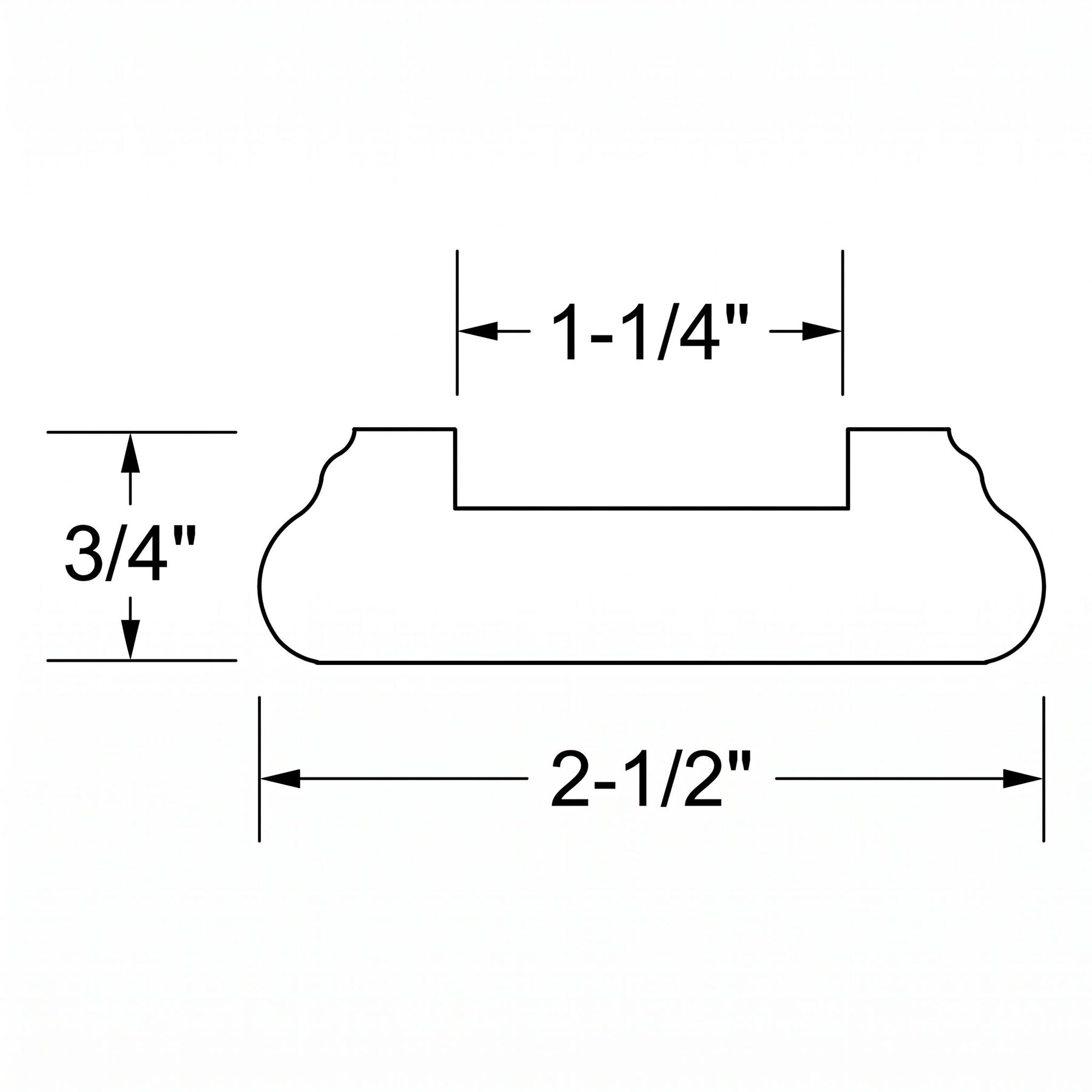 Shoe Rail 6045 With Fillet (1-1/4" Plow)
