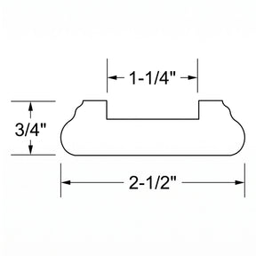 Shoe Rail 6045 With Fillet (1-1/4" Plow)