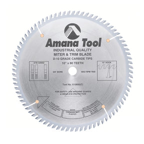 Amana Tool Plywood / Solid Wood / Chipboard Cutting Saw Blades For Extra Smooth Cut
