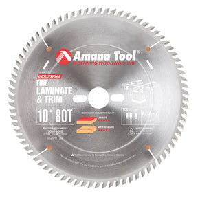 Amana Tool Single and Double Sided Laminate Cutting Fine Cut-Off and Crosscut Saw Blades