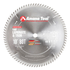 Amana Tool Single and Double Sided Laminate Cutting Fine Cut-Off and Crosscut Saw Blades