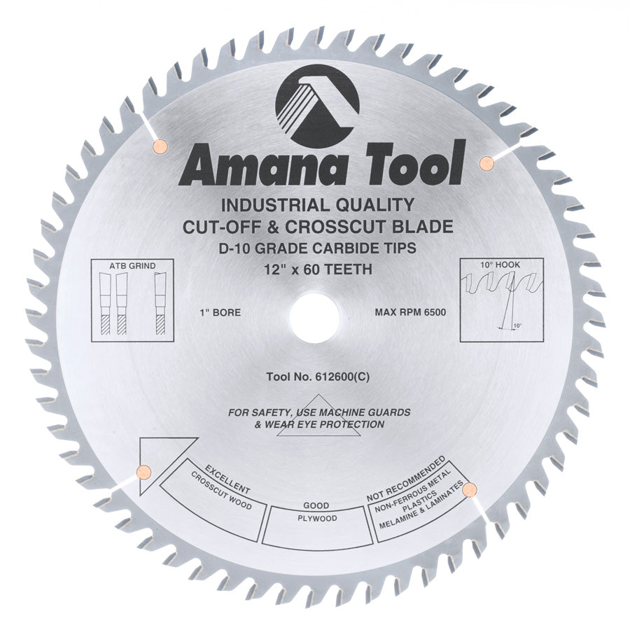 Amana Tool Plywood / Solid Wood / Chipboard Cutting Cut-Off and Crosscut Saw Blades