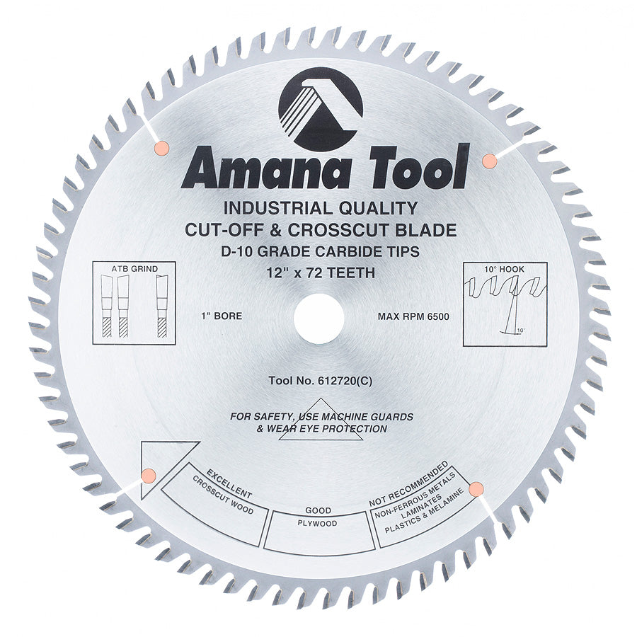 Amana Tool Plywood / Solid Wood / Chipboard Cutting Cut-Off and Crosscut Saw Blades