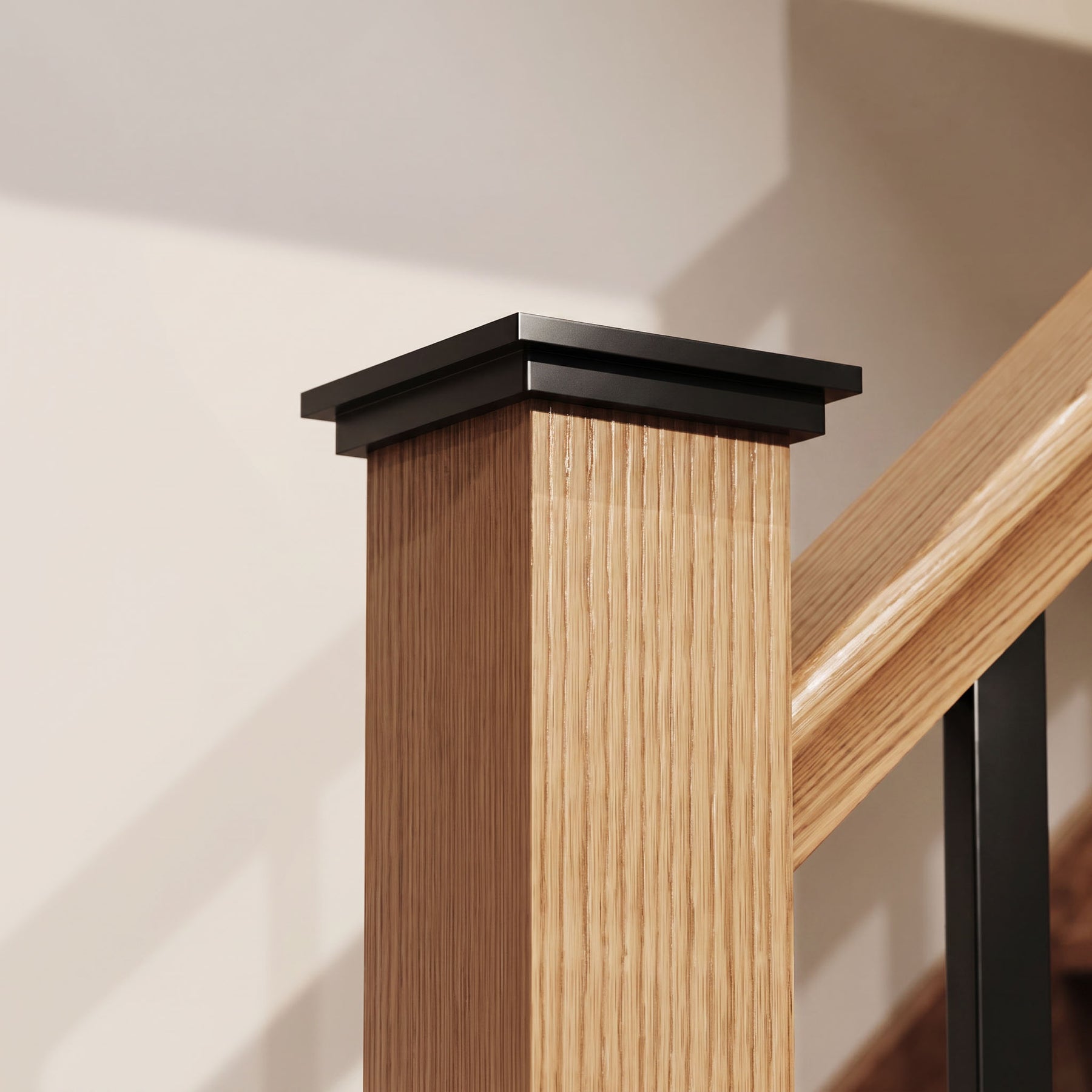 6300 Series Metal Newel Post Cap - Flat Cap