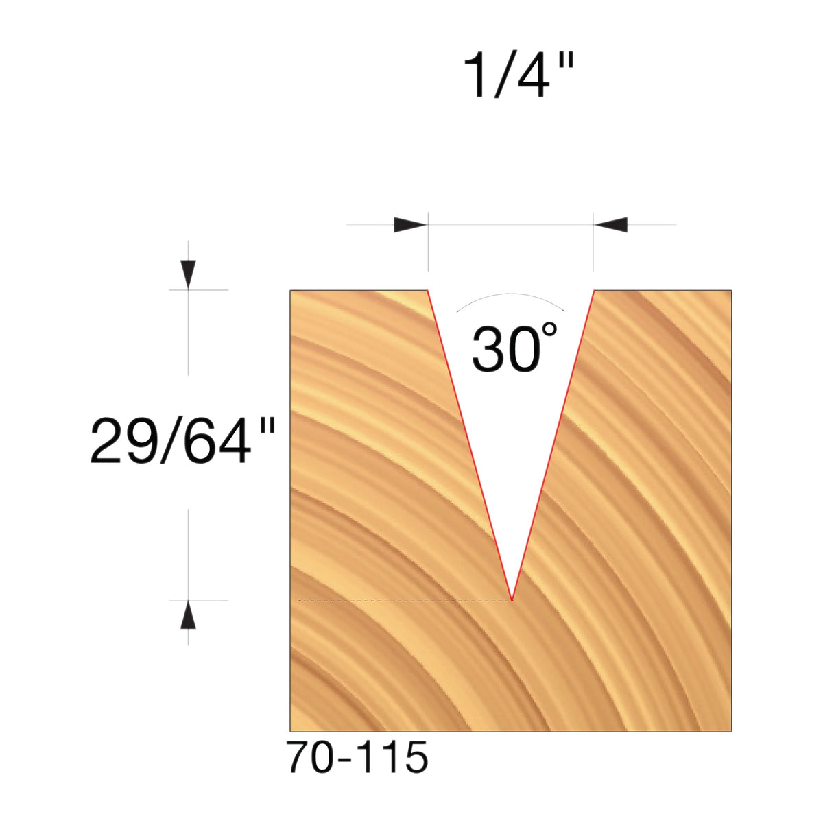#option_70-115 - 30° x 1/4" Diameter
